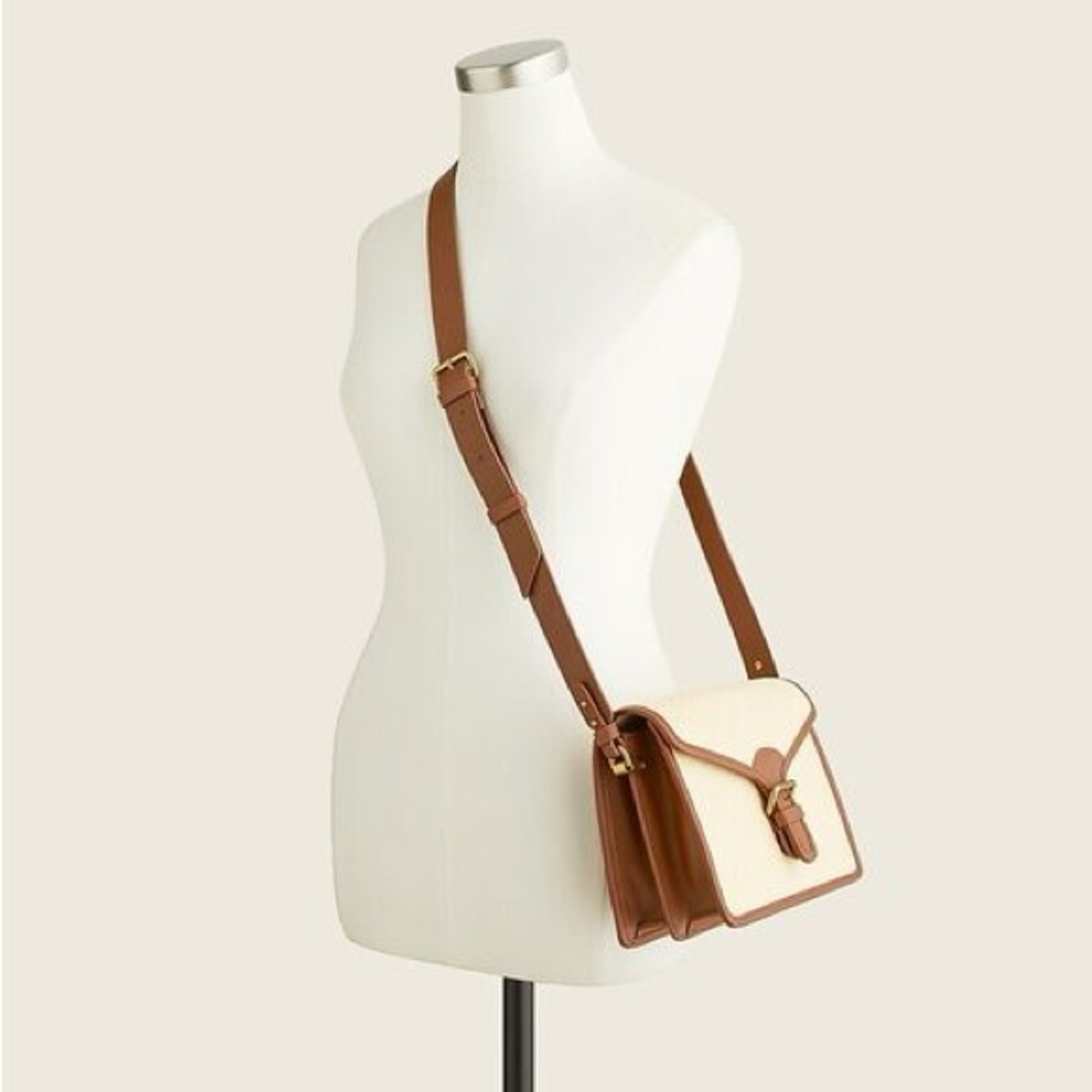 J. Crew Copenhagen satchel bag in straw